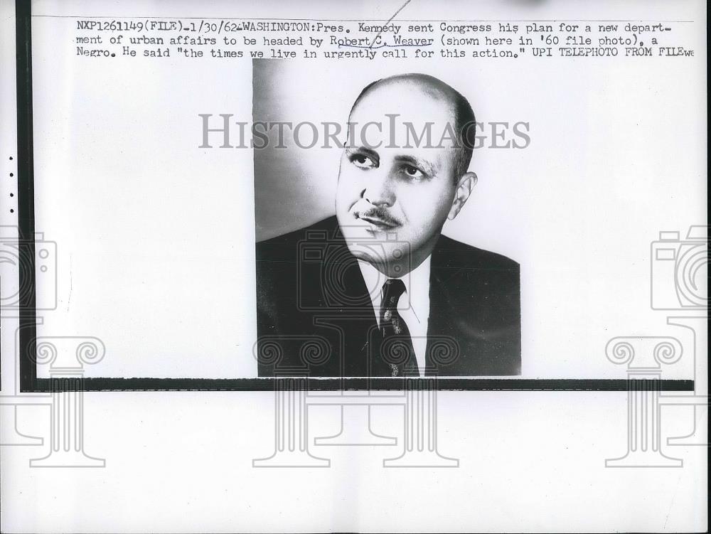 1962 Press Photo Robert C. Weaver - nea80945 - Historic Images
