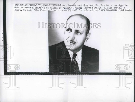 1962 Press Photo Robert C. Weaver - nea80945 - Historic Images