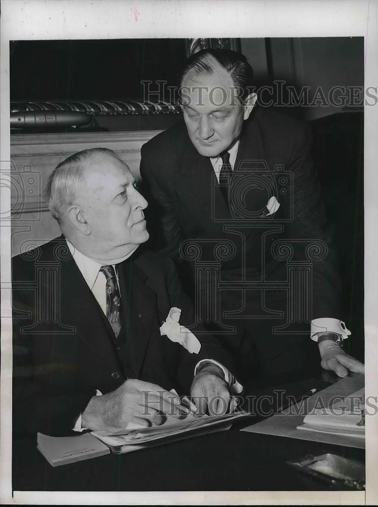 1946 Press Photo Senator David Walsh, Edwin Pauley - neb20373 - Historic Images