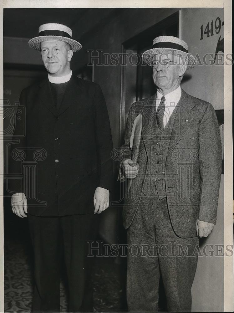 1934 Press Photo National Labor Board Members in Strike Negotiations Milwaukee - Historic Images