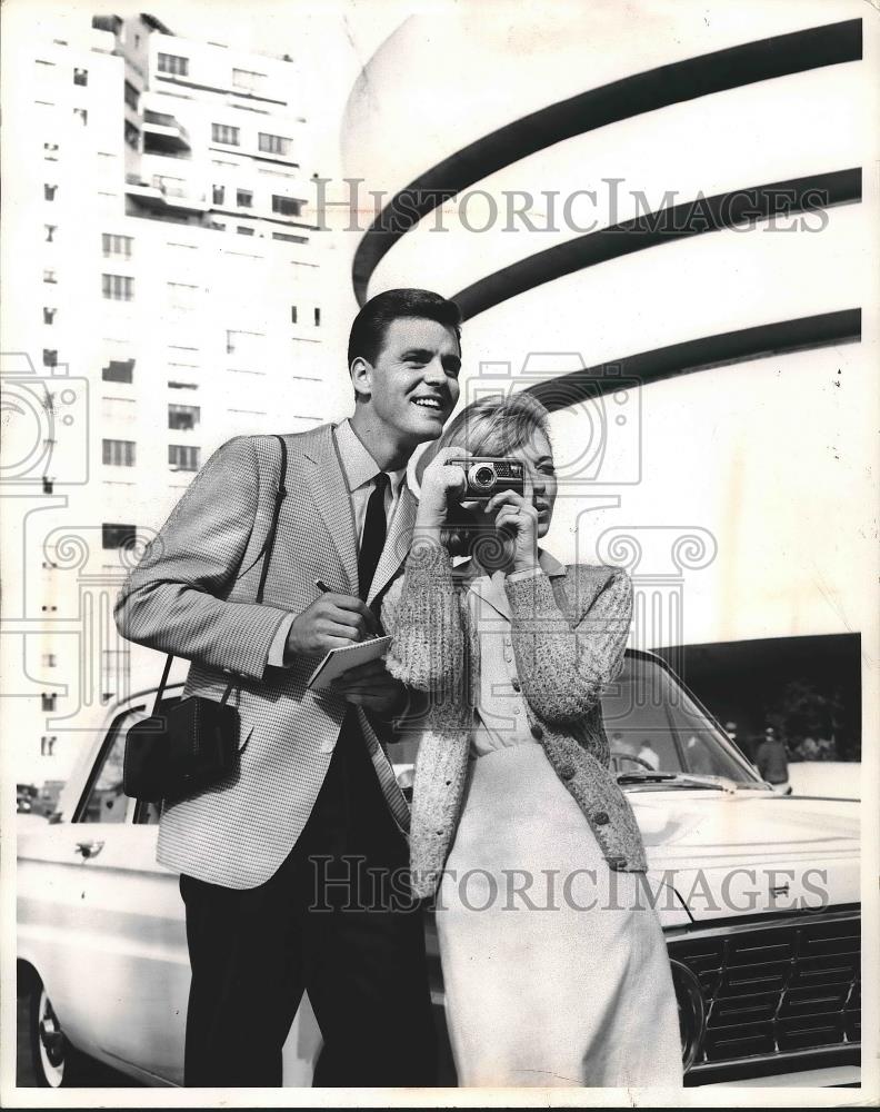 1954 Press Photo Vivian Crozier Young Couple Married In Cleveland - Historic Images