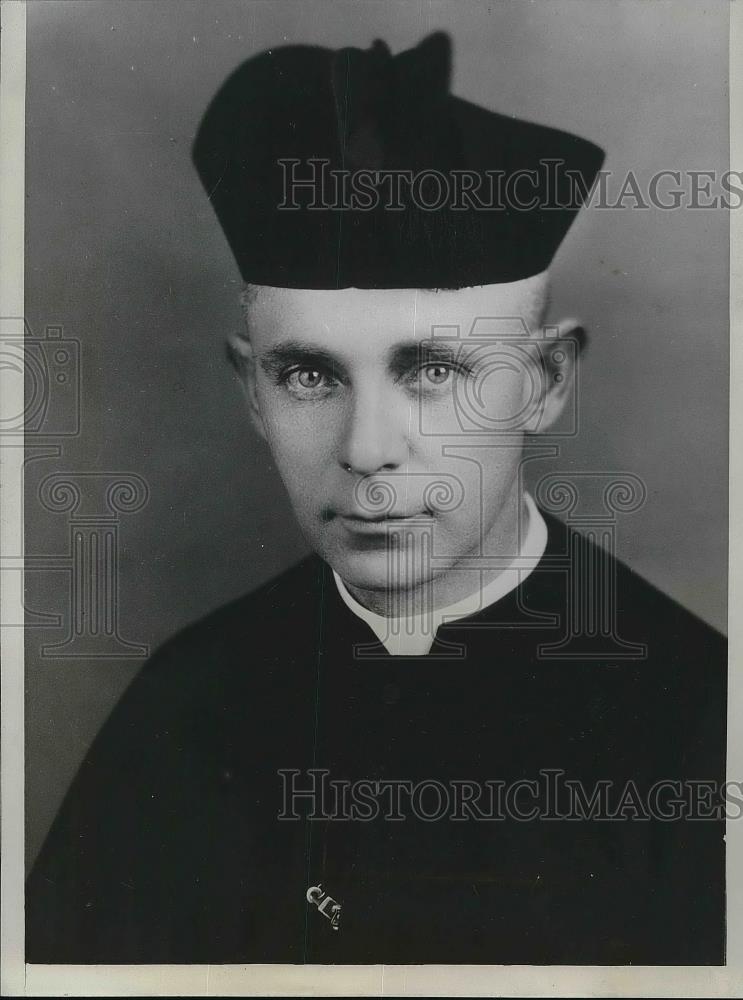 1934 Press Photo rev. JOhn O&#39;Hara Pres. Notre Dame - neb00173 - Historic Images