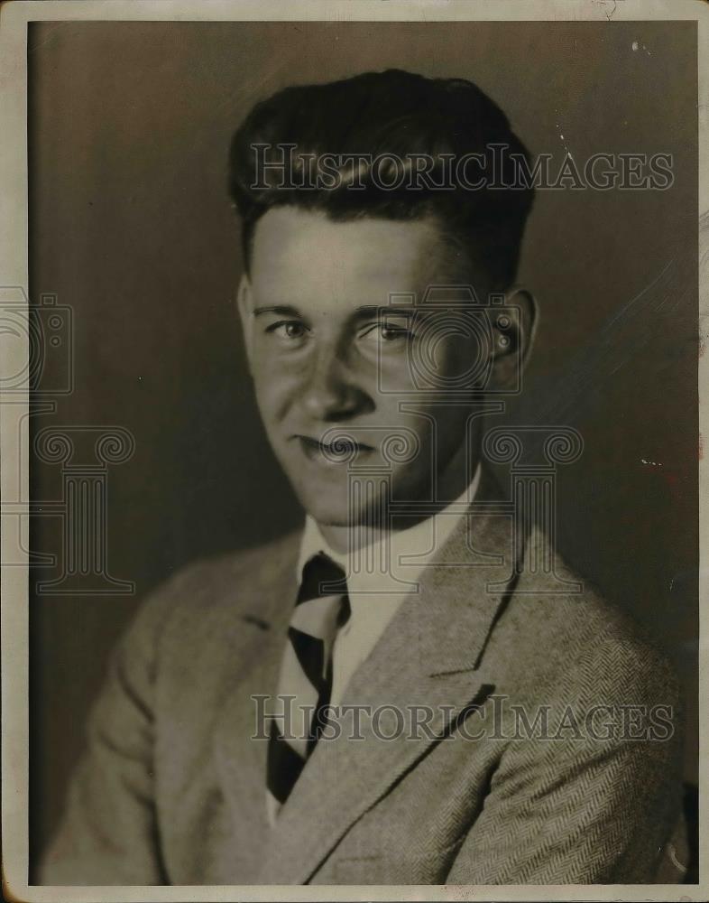 1930 Press Photo Frank Kostell Western Reserve University Student - neb19031 - Historic Images