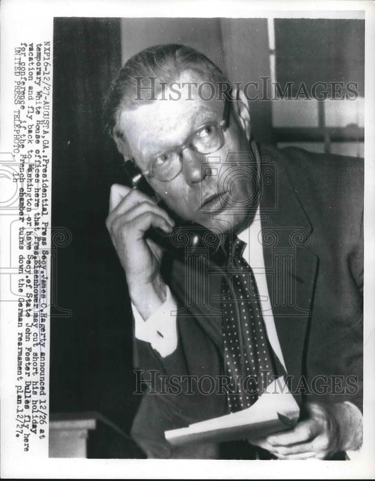 Press Photo Presidential Press Secy. James C. hagerty - neb17652 - Historic Images