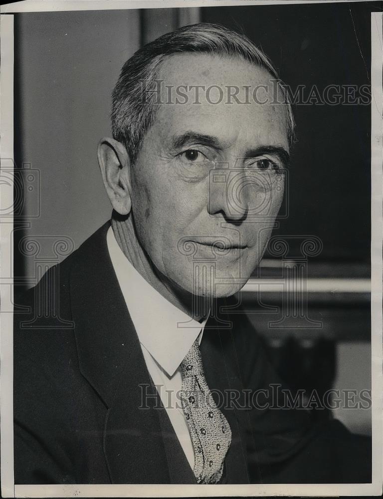 1933 Press Photo Breckinridge Long Sitting At His Law Desk In Washington D.C. - Historic Images