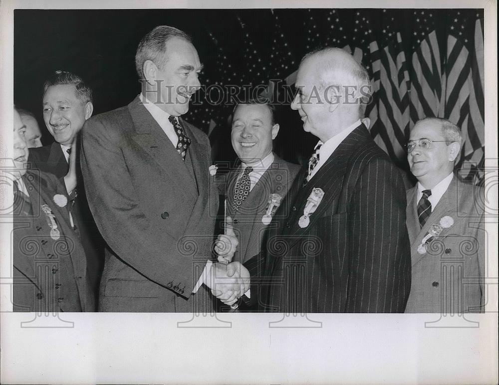 1943 Press Photo Secy Acheson Walter Reuther and Phil Murray CIO - nea85385 - Historic Images