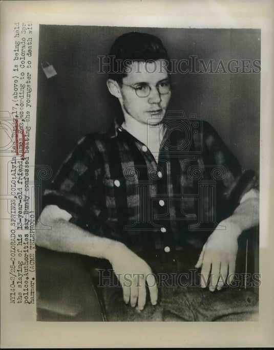 1948 Press Photo Alvin Leo Bundy Held for Slaying James Fox - Historic Images