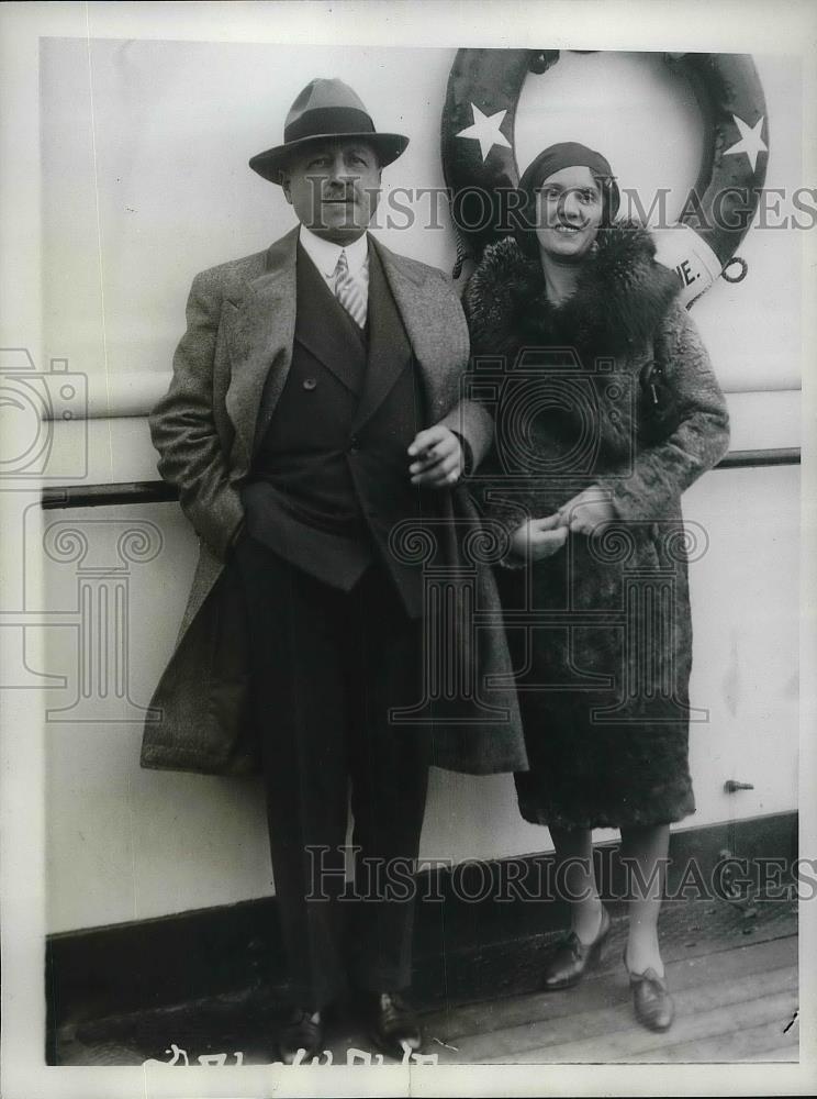 1930 Press Photo Edguard Jonas Art collector and wife - Historic Images