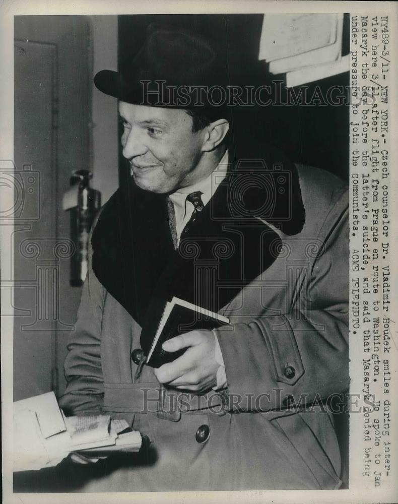 1948 Press Photo Czech Counselor Dr Vladimir Houdek - Historic Images