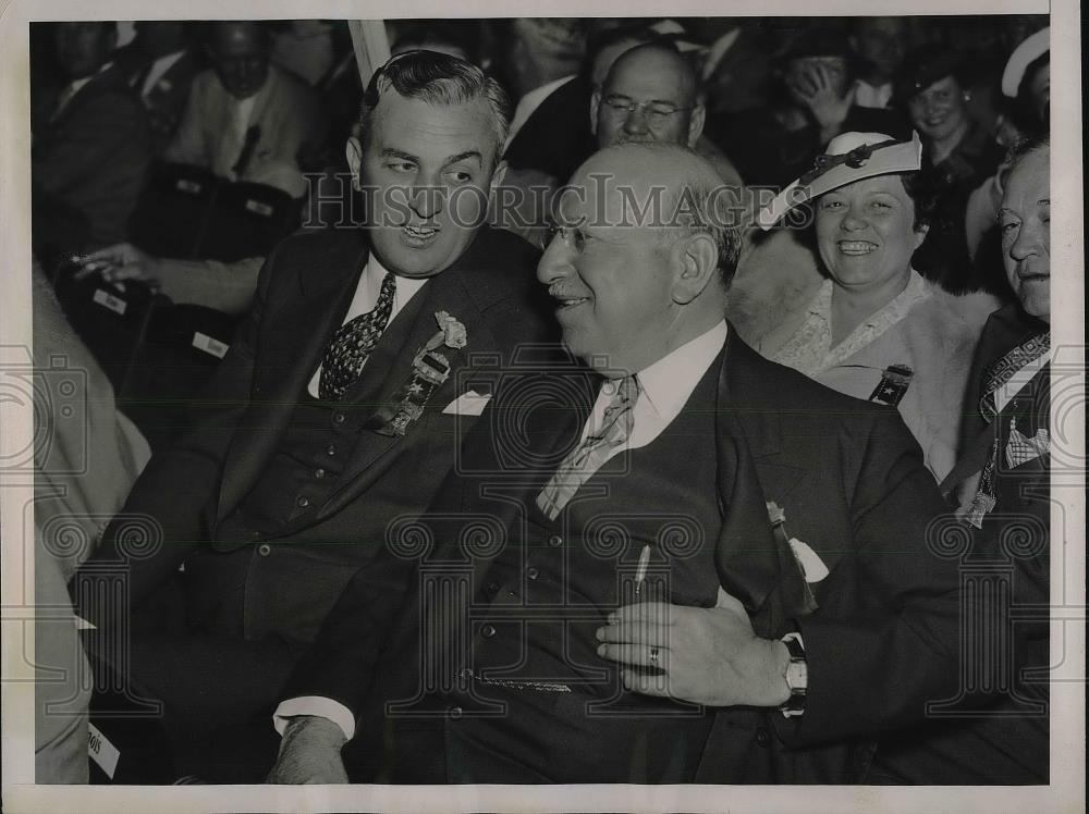 1936 Press Photo Thomas Courtney, State Atty for Cook County & Gov. Harry Horner - Historic Images