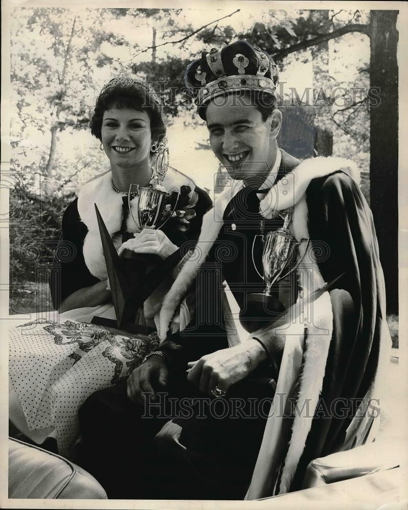 1960 Press Photo June Anton, Bob Plasnicher, King and Queen of Twinsburg - Historic Images