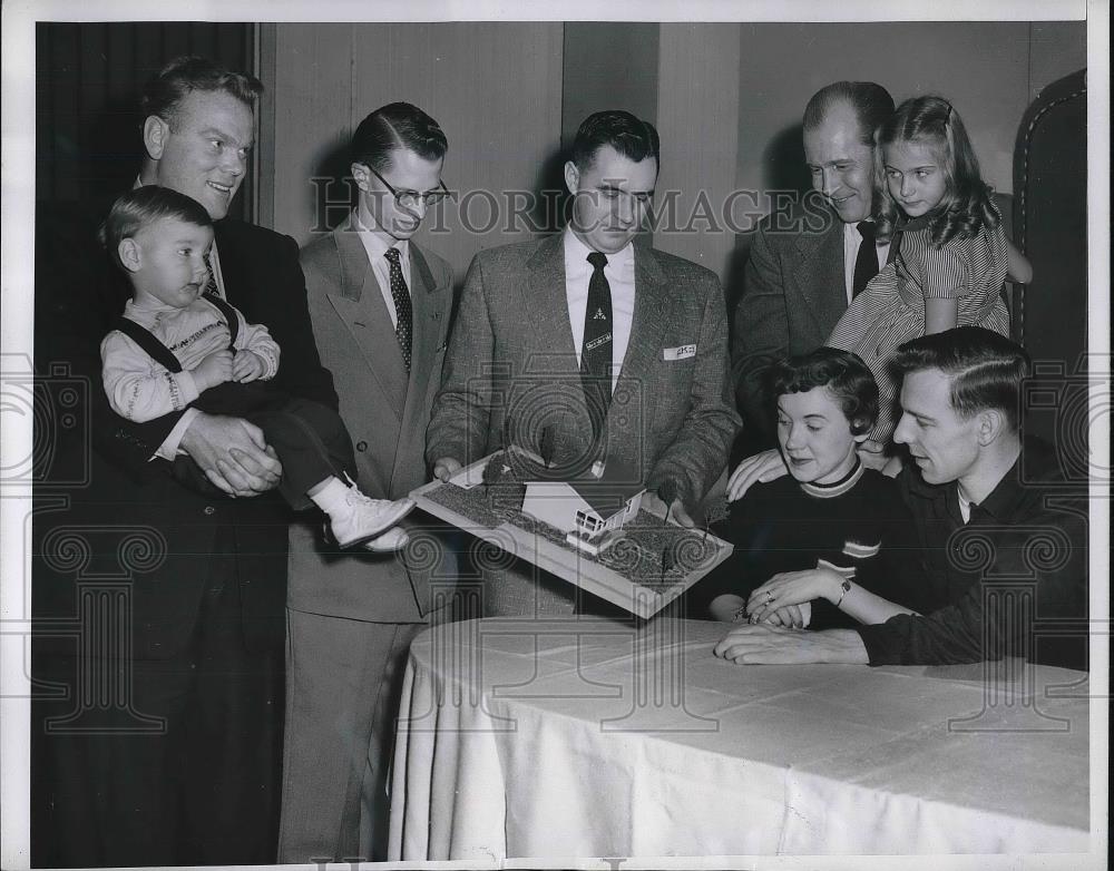 1954 Press Photo Welcome Travelers TV Show, Tommy Bartlett, Francis Bob Kelsing - Historic Images