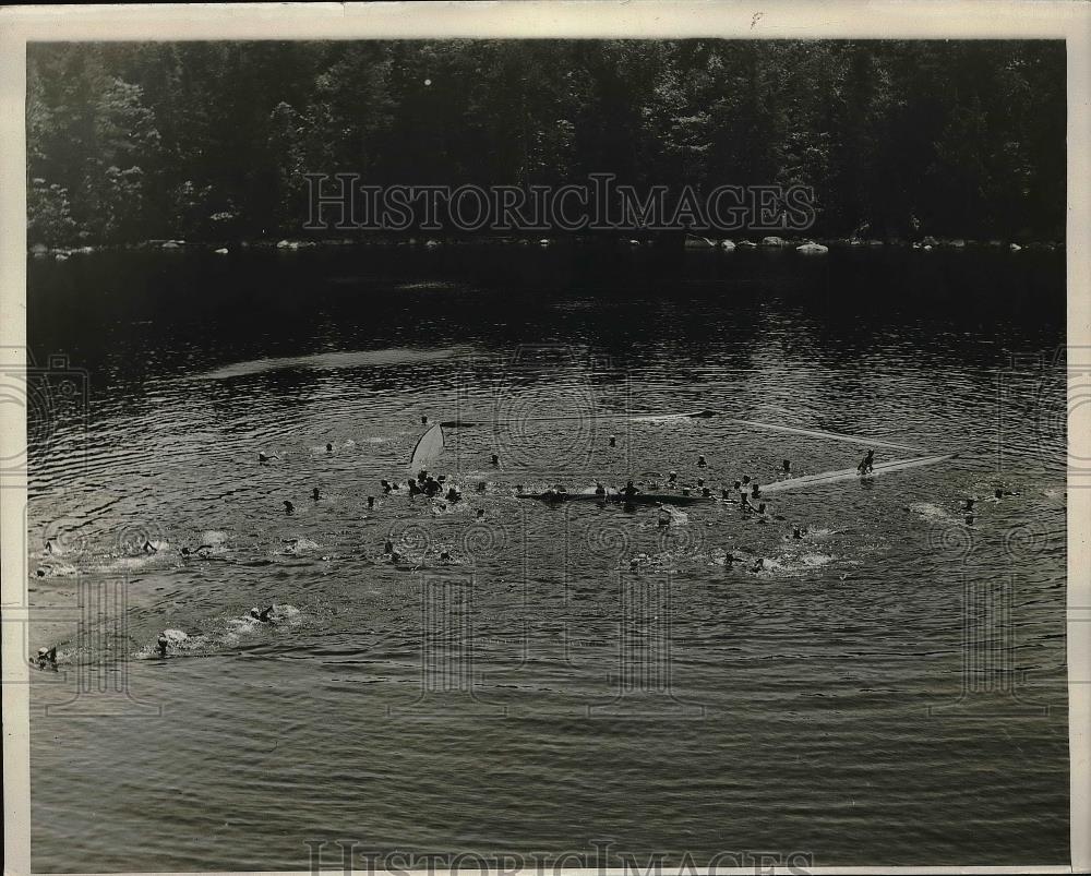 1929 Press Photo Southern Casco Maine Gulick Camp For Girls - Historic Images