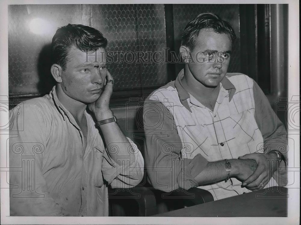 1944 Press Photo Escaped Convicts Lee Burke &amp; Joe Kitchen - Historic Images