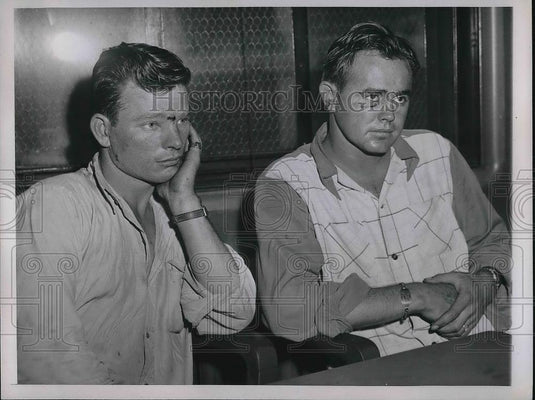 1944 Press Photo Escaped Convicts Lee Burke & Joe Kitchen - Historic Images