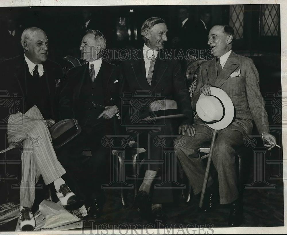 1932 Press Photo Mitchell Palmer Attorney General, Senator Carter Glass - Historic Images