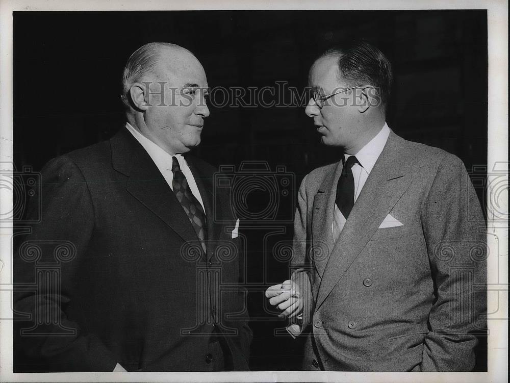 1945 Press Photo Jack I Strauss President of Macy&#39;s NY - Historic Images