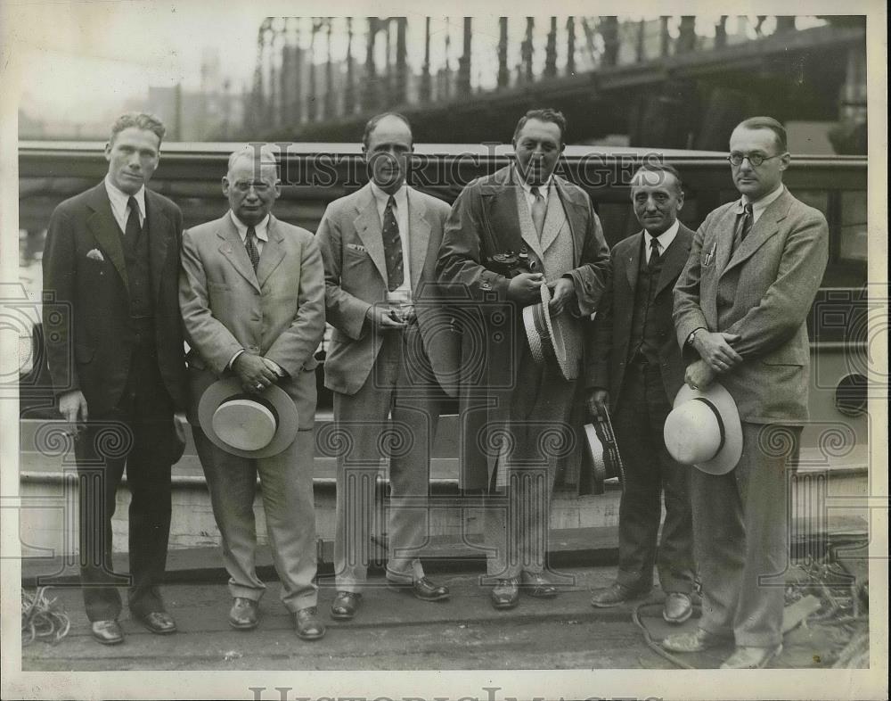 1929 Press Photo Dr JV Statilly, Robert J Campbell &amp; John Cox - Historic Images