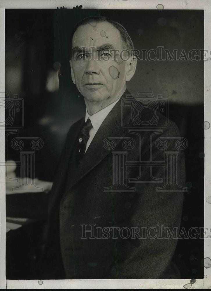 1933 Press Photo Daniel C. Roper Secretary Of Commerce In Washington D.C. - Historic Images