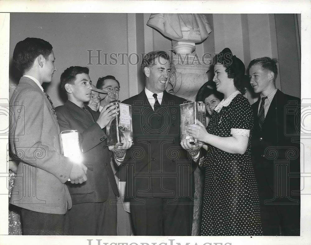 1941 Press Photo James Emerson, Alvah Low, V.P. Wallace, Adena Belville, - Historic Images