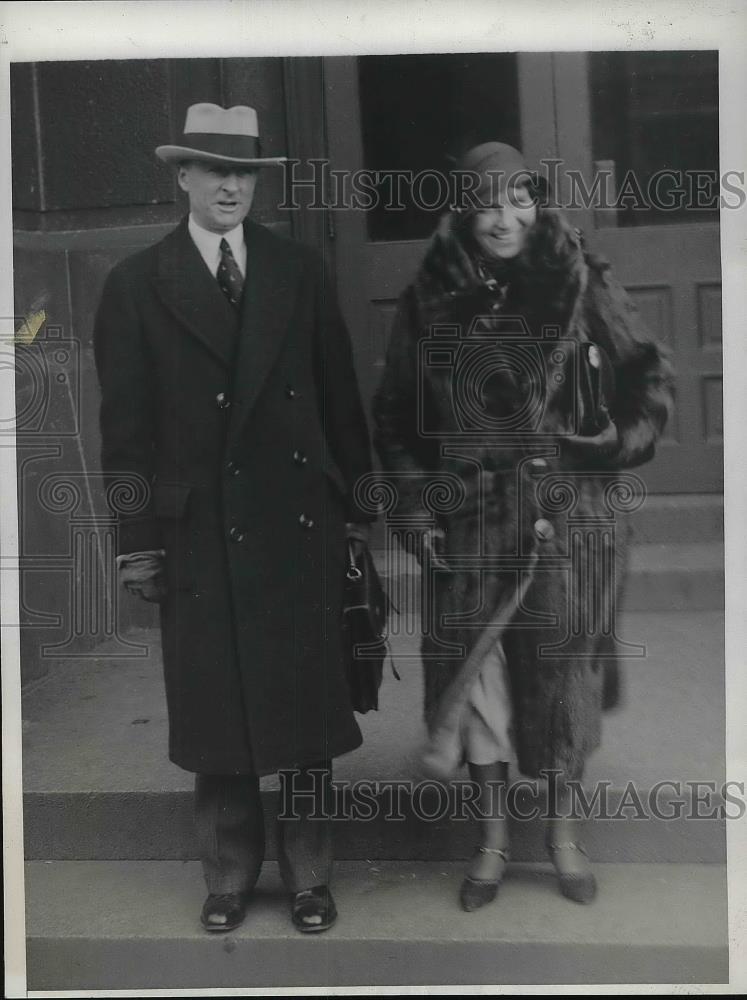 1933 Press Photo Dr. William S. Wadsworth, Anna Bading, Wilson-Roberts Case - Historic Images