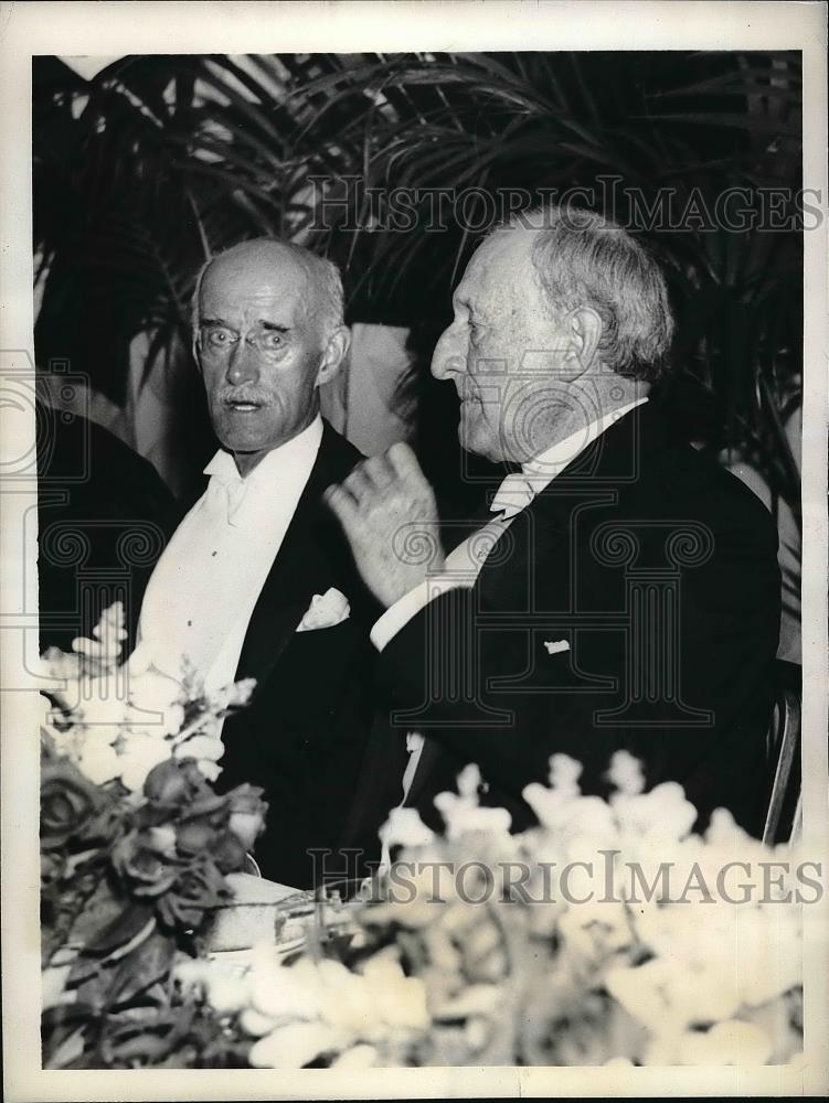 1938 Press Photo John Ross and James Clark Reynolds Chamber of Commerce dinner - Historic Images