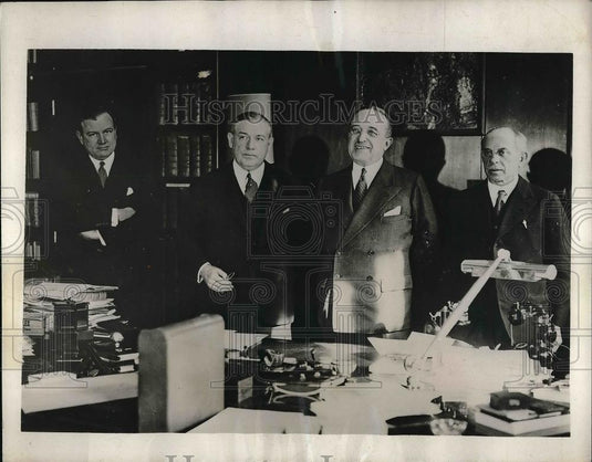 1932 Press Photo French Premier Andre Tardieu, Walter Edge, Williamson S. Howell - Historic Images
