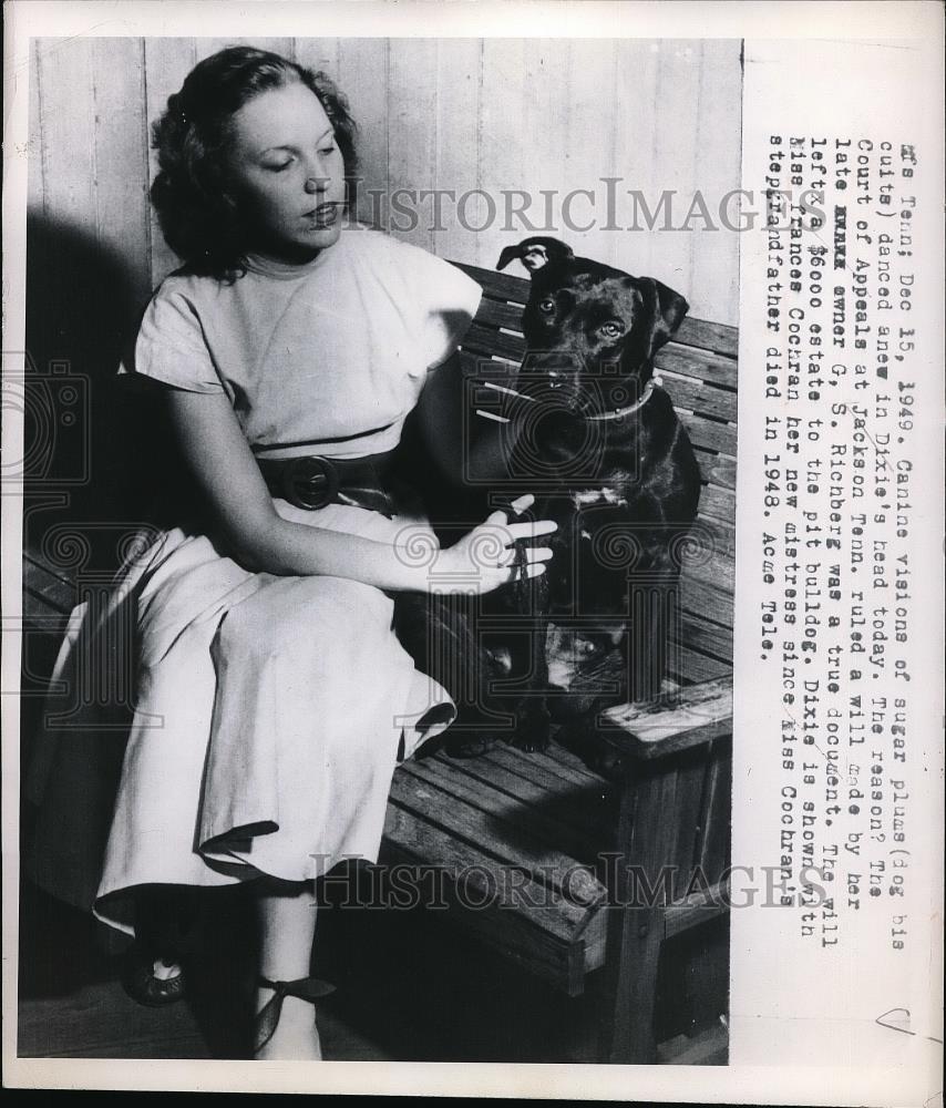 1949 Press Photo Will by G. S. Richberg left $6000 estate to Dixie, the dog - Historic Images