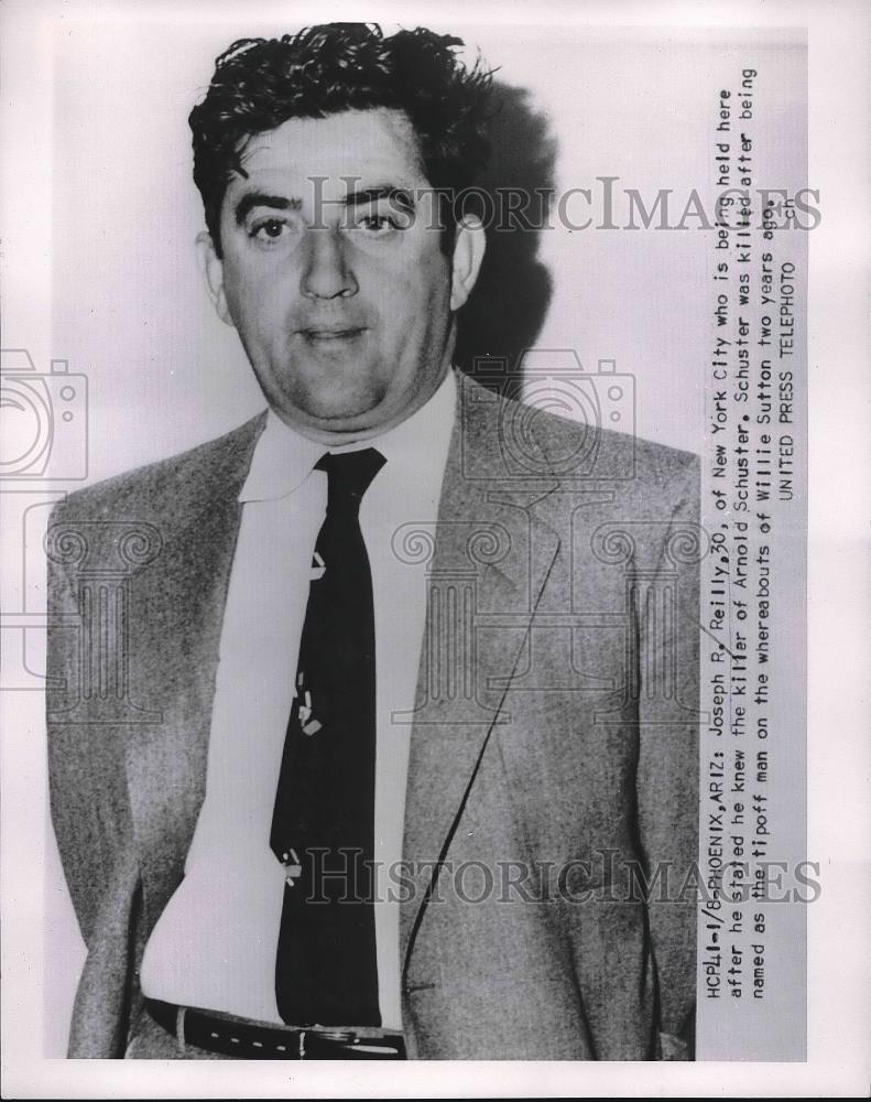 1954 Press Photo Joseph R. Reilly, Informant of Arnold Schuster Murderer - Historic Images