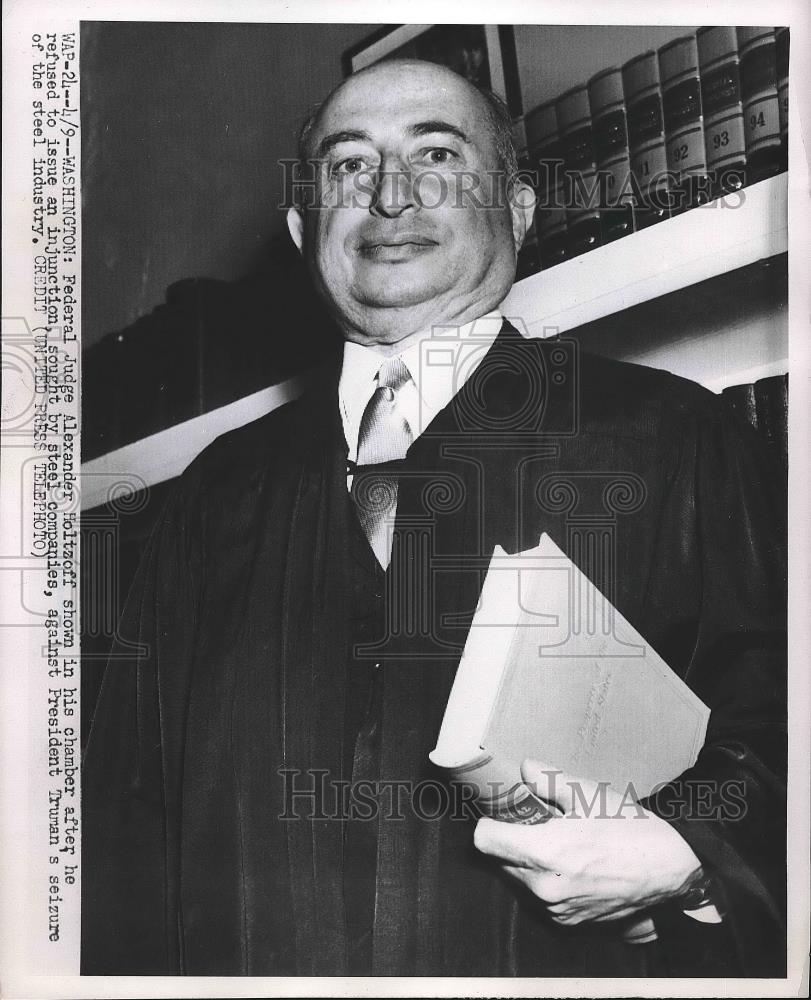 1962 Press Photo Federal Judge Alexander Holtzoff - Historic Images