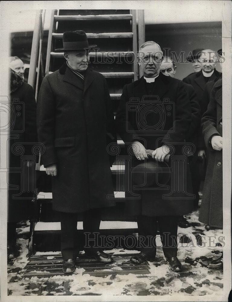 1928 Press Photo His Emminene Cardinal Raymon Marie Rouleu, Bishop Dunn - Historic Images