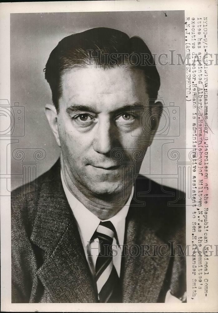 1949 Press Photo Albert B. Hermann, Exec. Dir. of Republican National Committee - Historic Images