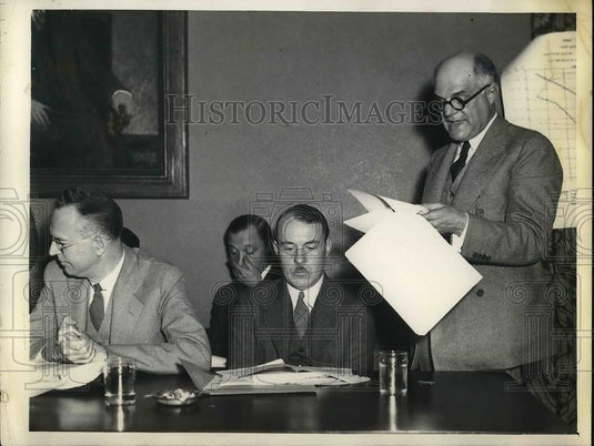 1981 Press Photo Kress, Huhlein, Levy at NRA Rubber Tire Hearings in Washington - Historic Images