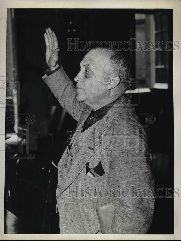 1936 Press Photo Charles M. Hawkes testifying before the house - Historic Images