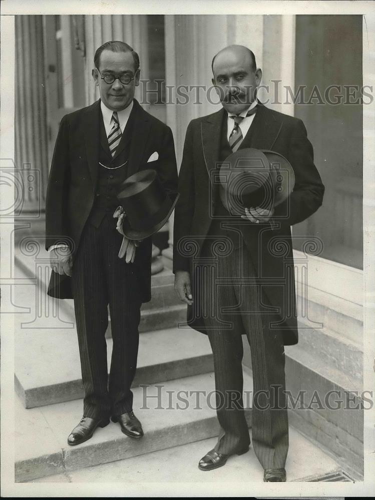 1929 Press Photo Don Manuel C. Tellez, Senor Don Filiberto Gomez - Historic Images