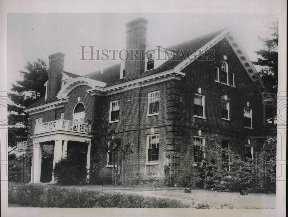 1937 Press Photo House of Elliott Speer Murder Exterior Mt. Hermon School - Historic Images