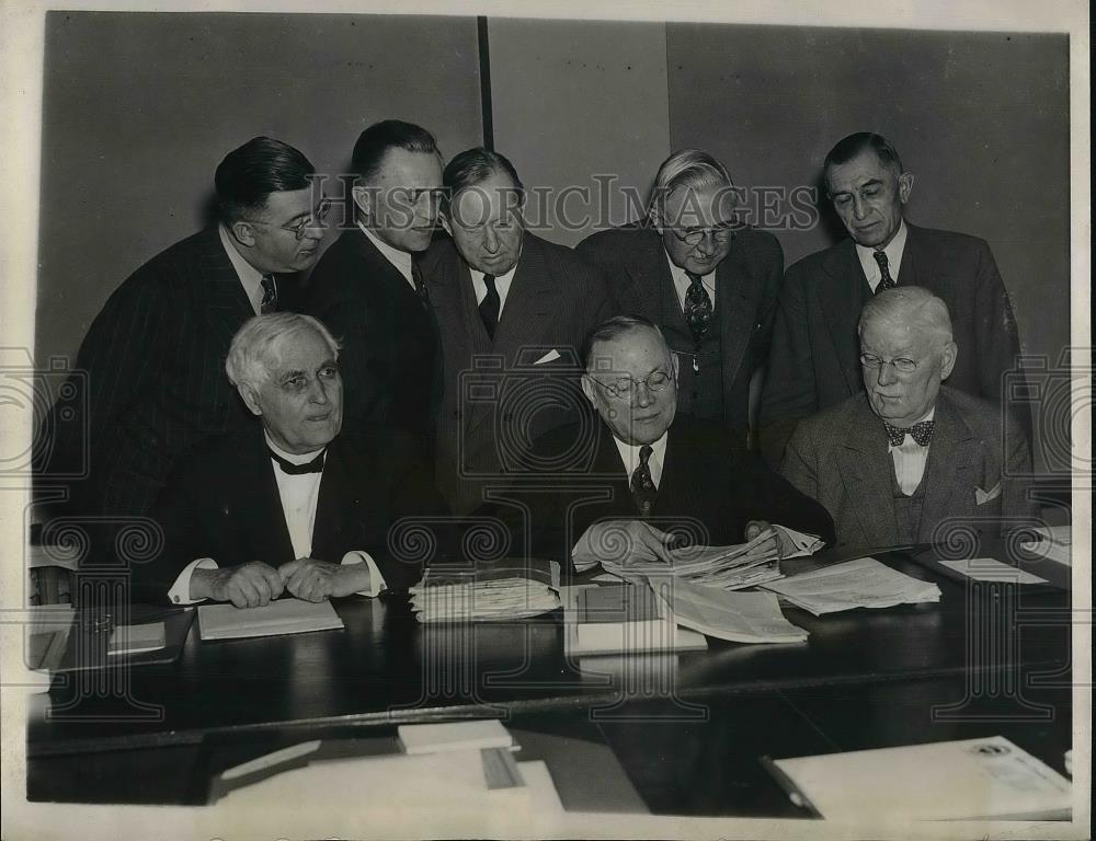 1938 Press Photo Frank Morrison, William Green, Frank Duffey, George Brown - Historic Images