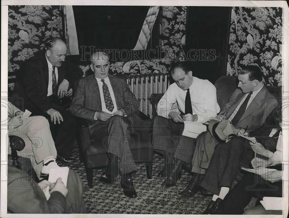 1937 Press Photo John Owens Ohio Cio Strike Philip Murray - Historic Images