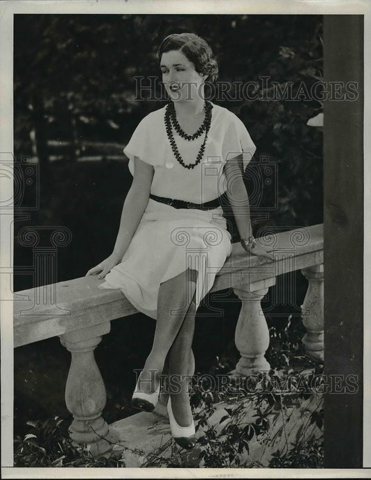 1935 Press Photo Mrs Marjorie Talbot Wife of Financier William Talbot - Historic Images