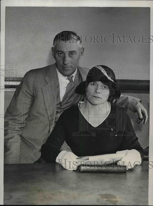 1932 Press Photo Albert Gregory and wife Mrs. Grace Gregory - Historic Images