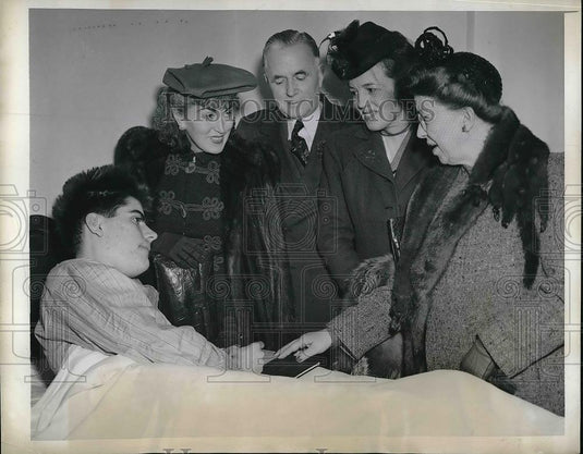 1944 Press Photo William Cammack Miss Helen Newman Frank J. Kelly Miss Jane B - Historic Images