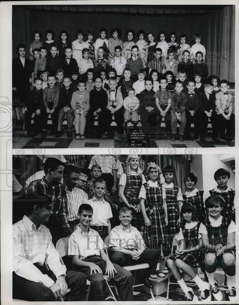 1967 Press Photo Stevie Kling Kindergarten Class St Louis School - Historic Images