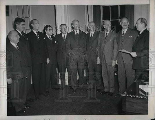 1946 Press Photo William O'Dwyer, Charles Gilman, James A. Sherry Peter Grimm - Historic Images