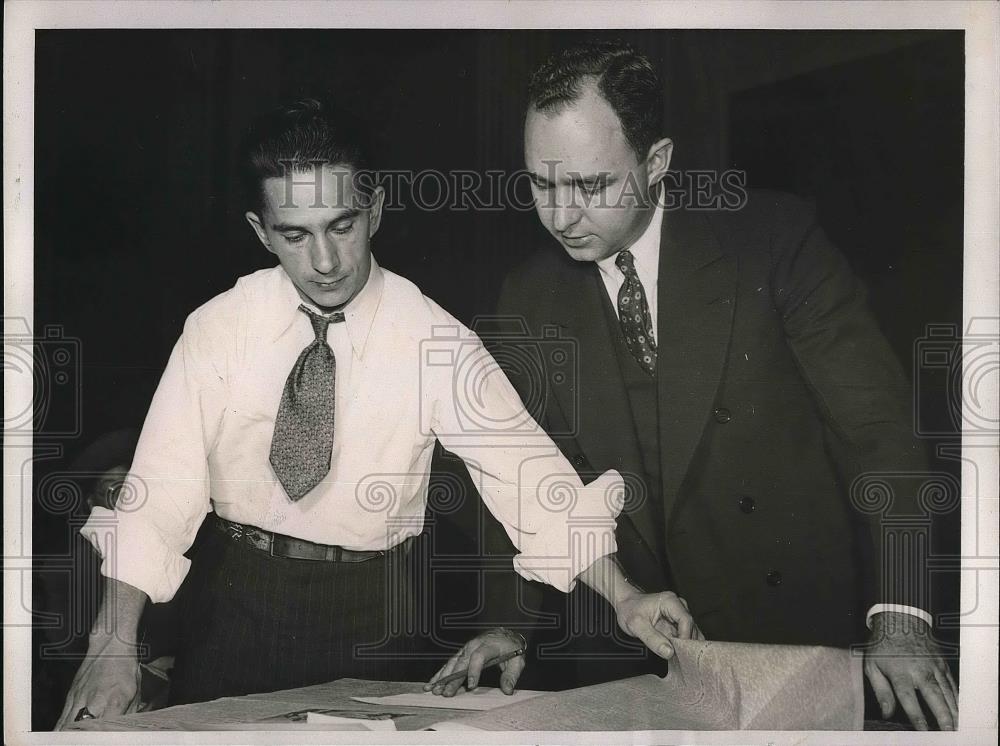 1939 Press Photo Michael Howsowick and Rhea Whitley going before Committee - Historic Images