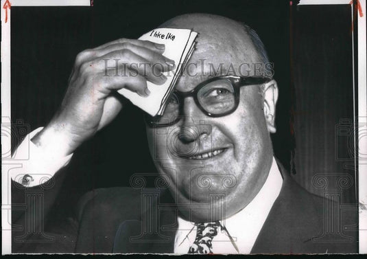 1956 Press Photo Republican National Chairman GOP Leonard Hall Washington DC - Historic Images