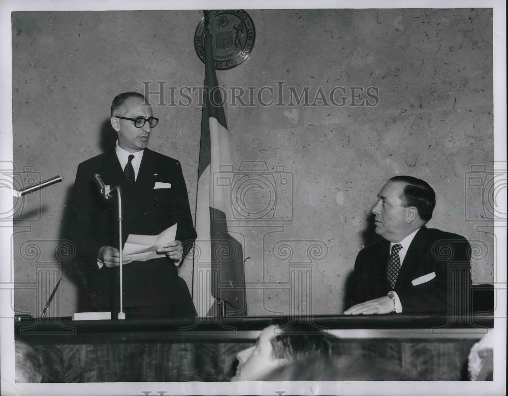 1959 Press Photo Argentine President Arture Frondizi, Mayor Richard Daley - Historic Images