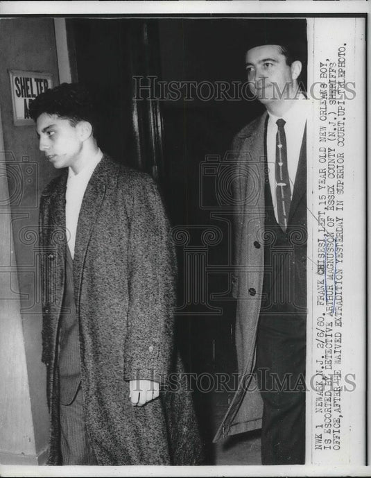 1960 Press Photo Frank Chisesi Arthur Magnusson Essex County Trial - Historic Images