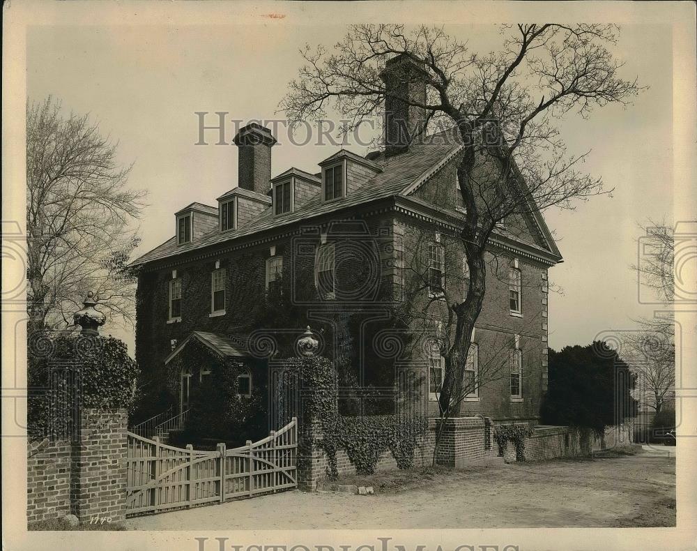 1928 Press Photo The Nelson House Of Yorktown Occupied By Lora Cornwallis - Historic Images