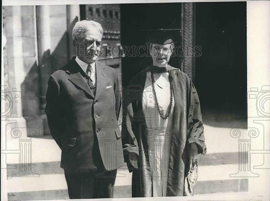 1932 Press Photo Pres. Marion Edward Park of Bryn Mawr, Gerald Swope of G.E. - Historic Images