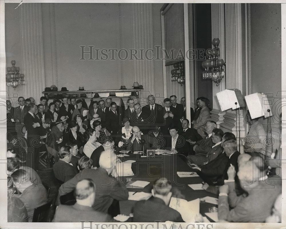 1933 Press Photo House Labor Committee, William Connery Jr., Mrs. F.D. Roosevelt - Historic Images